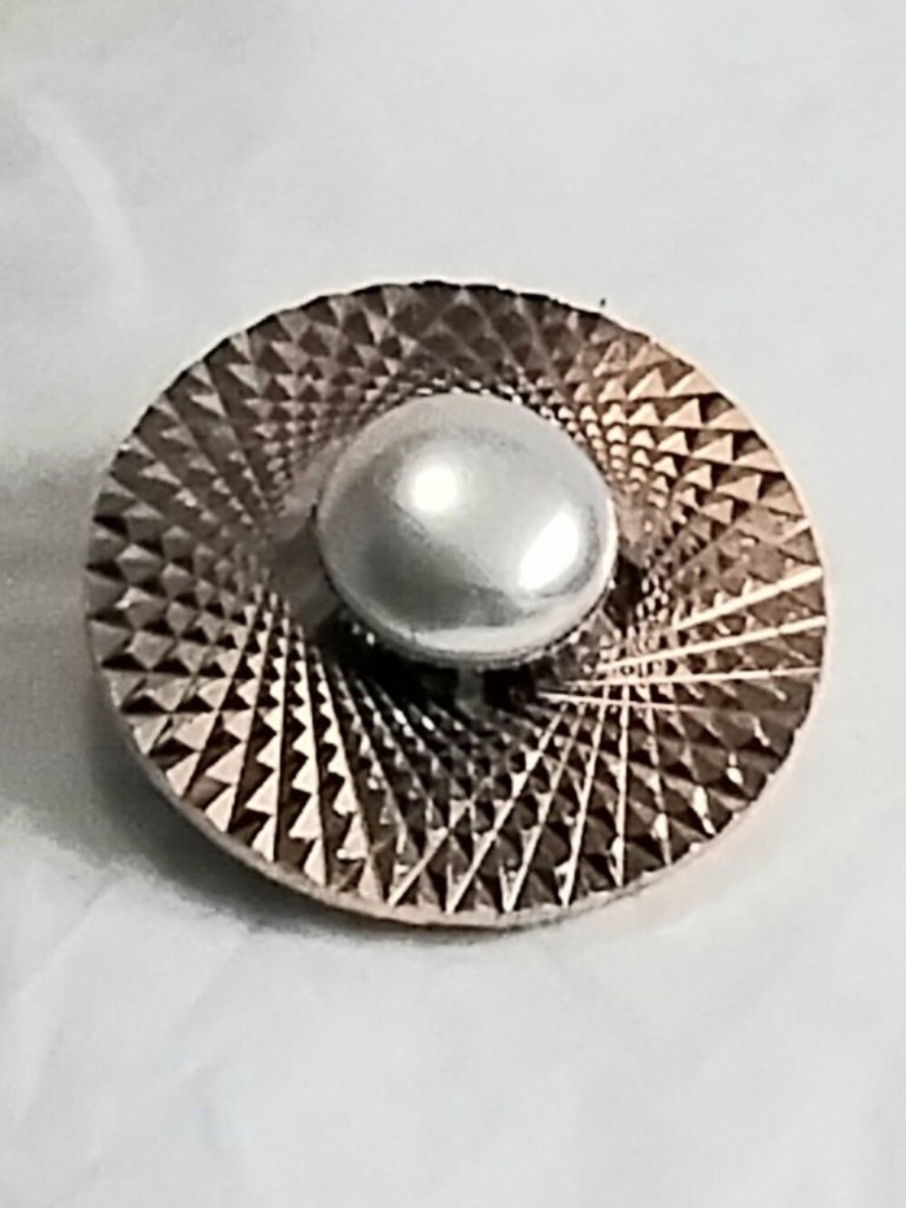 3/$25 Vintage & Beautiful Brass & Pearl Clip on Piece Quality Costume Jewelry!!